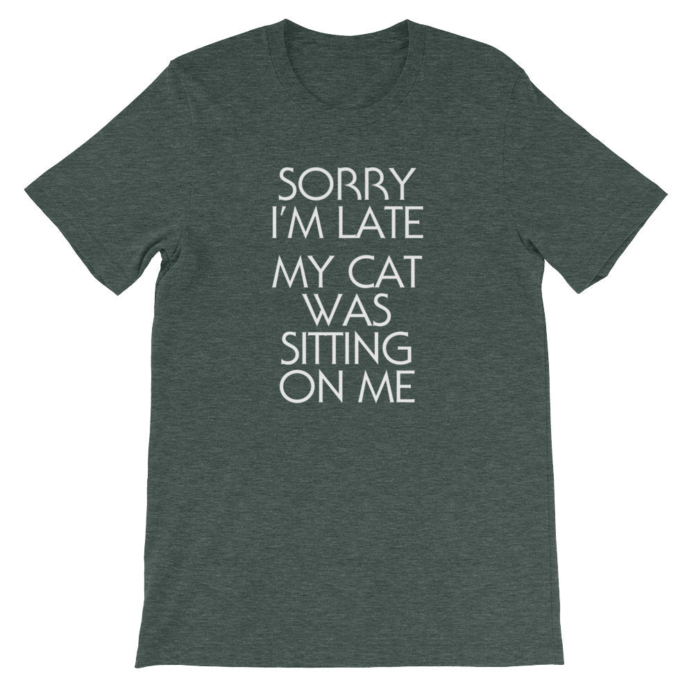 Sorry I'm Late (My Cat Was Sitting On Me) T-Shirt (Unisex) Hoodie, Sweatshirt | CiraTrend.com (Image 5)
