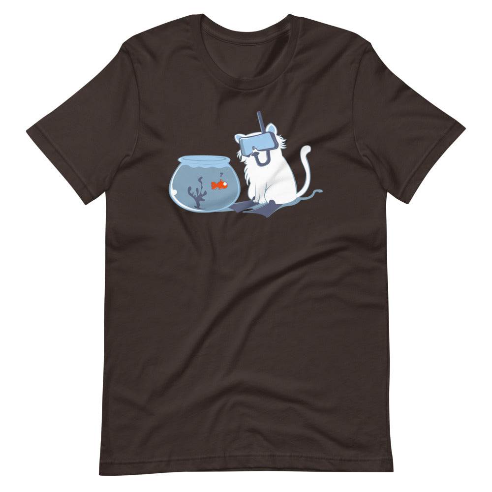 Hunting (Scuba Cat vs. Fish) T-Shirt (Unisex) Hoodie, Sweatshirt | CiraTrend.com (Image 3)