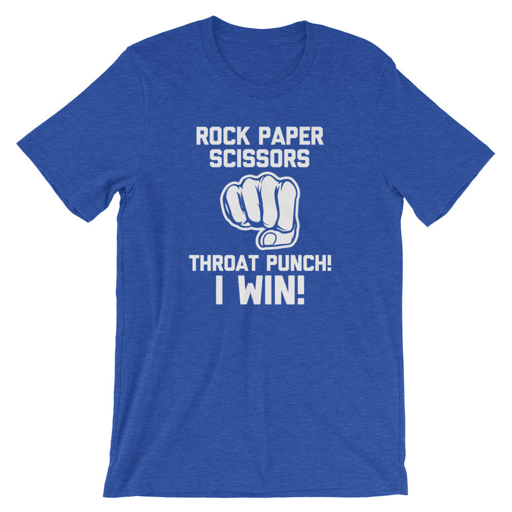 Rock Paper Scissors Throat Punch, I Win T-Shirt (Unisex) Hoodie, Sweatshirt | CiraTrend.com (Image 1)