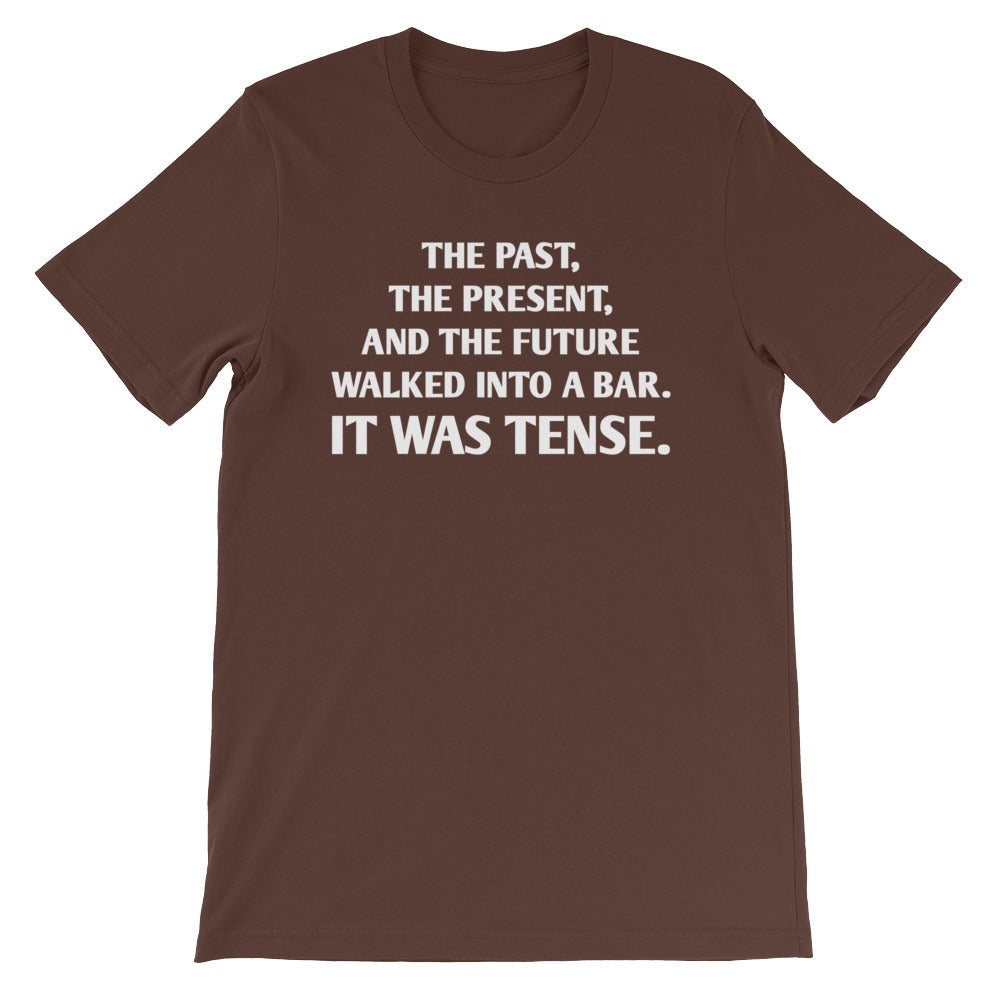 The Past, The Present & The Future Walked Into A Bar (It Was Tense) T-Shirt (Unisex) Hoodie, Sweatshirt (Image 4)
