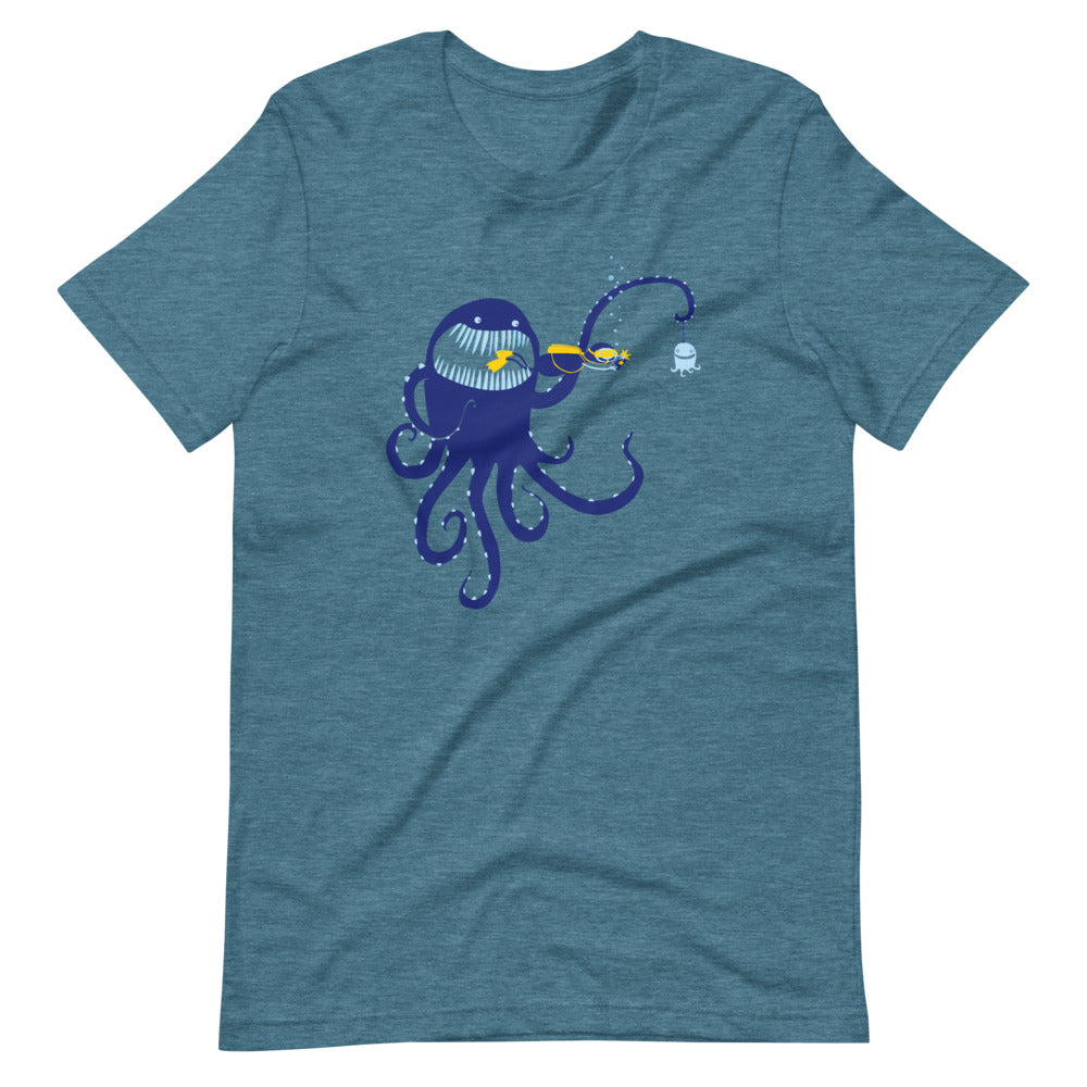 Tourism (Octopus vs. Diver) T-Shirt (Unisex) Hoodie, Sweatshirt | CiraTrend.com (Image 1)