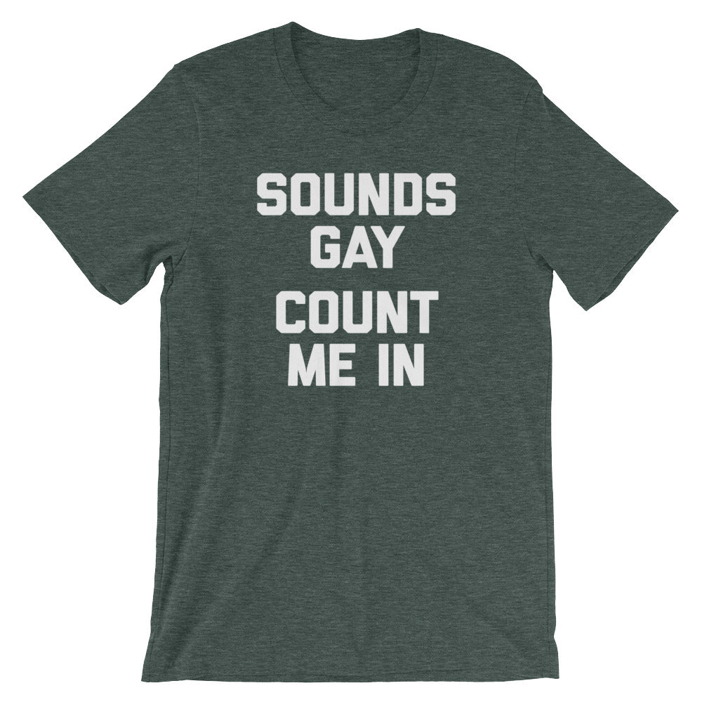 Sounds Gay, Count Me In T-Shirt (Unisex) Hoodie, Sweatshirt | CiraTrend.com (Image 5)
