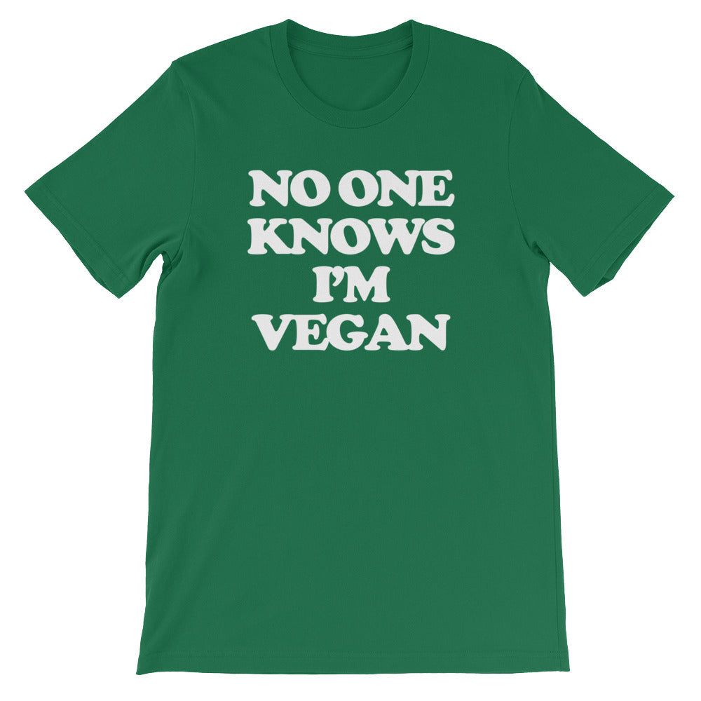 No One Knows I'm Vegan T-Shirt (Unisex) Hoodie, Sweatshirt | CiraTrend.com (Image 1)