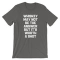 Whiskey May Not Be The Answer But It's Worth A Shot T-Shirt (Unisex) Hoodie, Sweatshirt | CiraTrend.com (Image 1)