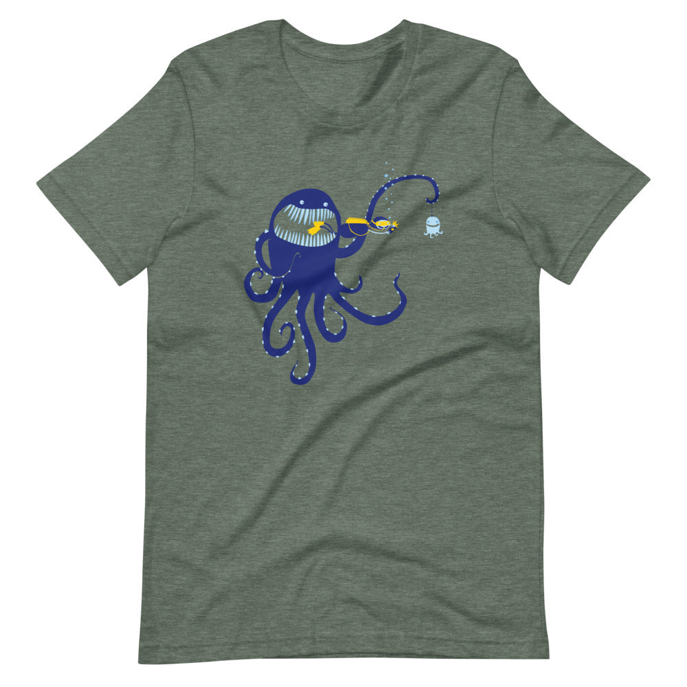 Tourism (Octopus vs. Diver) T-Shirt (Unisex) Hoodie, Sweatshirt | CiraTrend.com (Image 5)