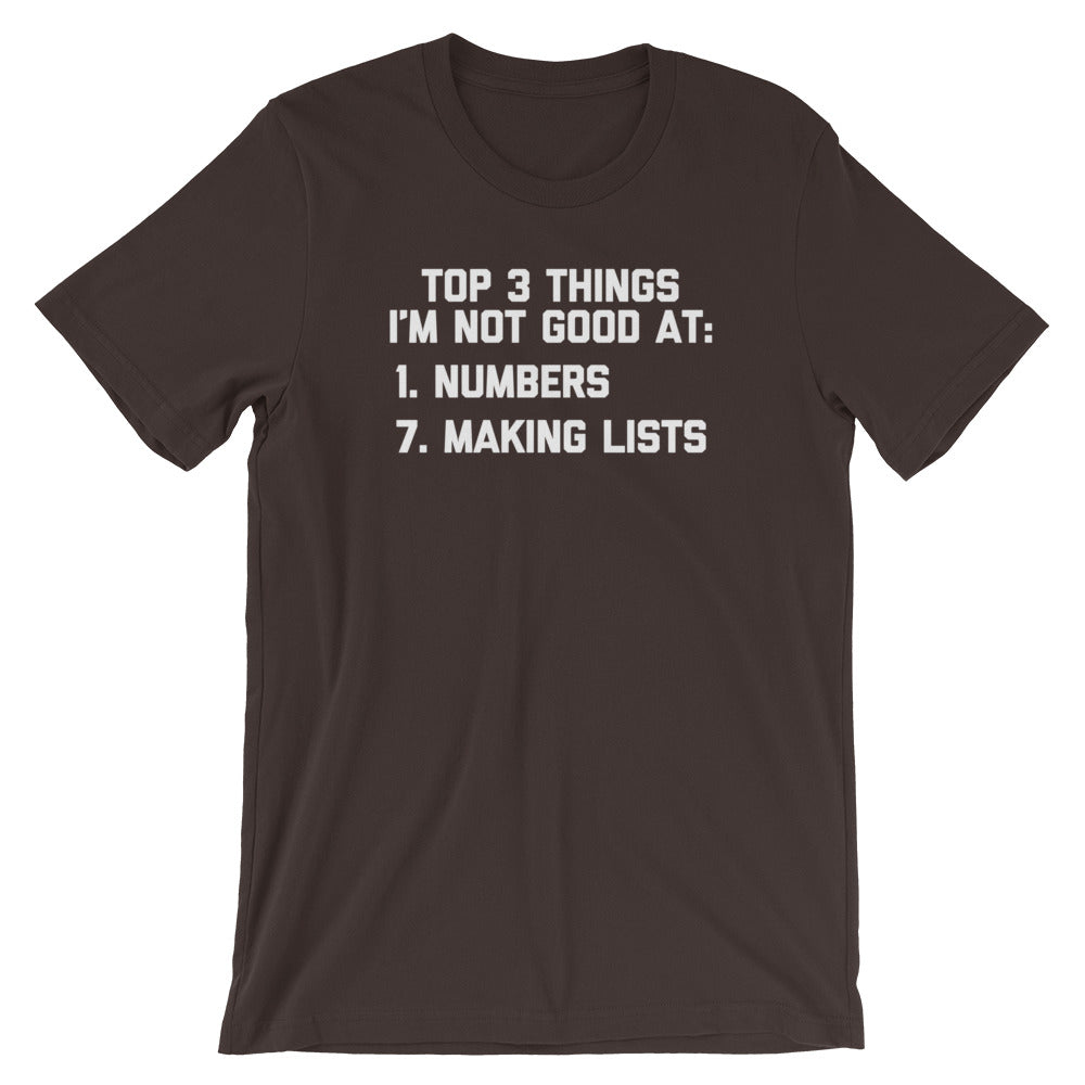 Top 3 Things I'm Not Good At T-Shirt (Unisex) Hoodie, Sweatshirt | CiraTrend.com (Image 3)