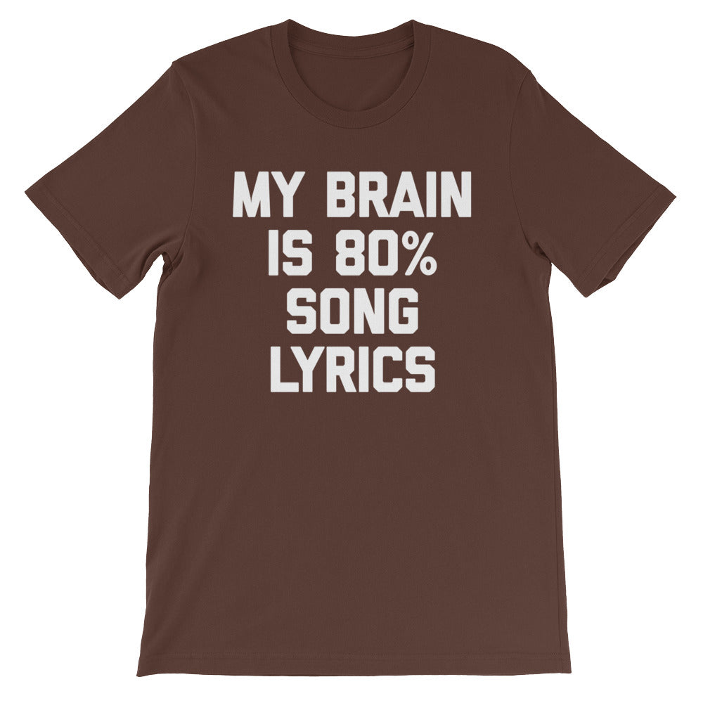 My Brain Is 80% Song Lyrics T-Shirt (Unisex) Hoodie, Sweatshirt | CiraTrend.com (Image 4)