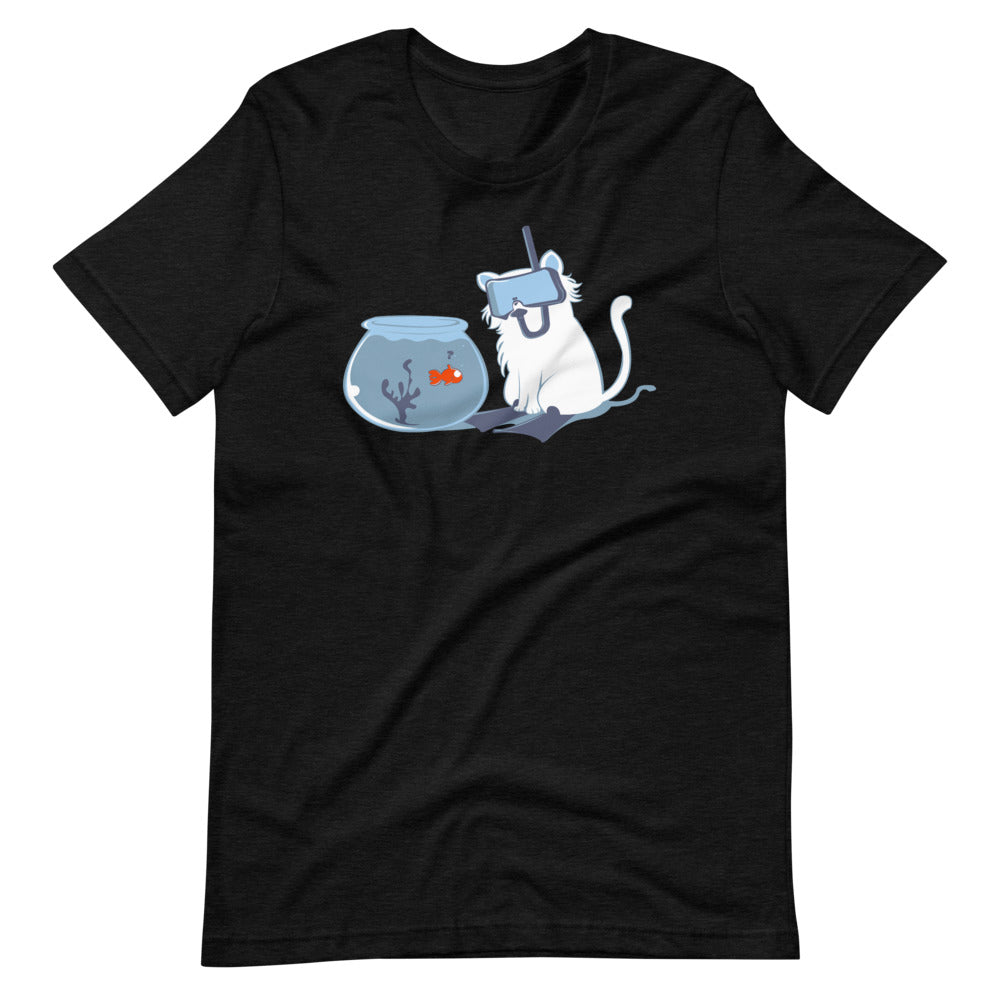 Hunting (Scuba Cat vs. Fish) T-Shirt (Unisex) Hoodie, Sweatshirt | CiraTrend.com (Image 4)