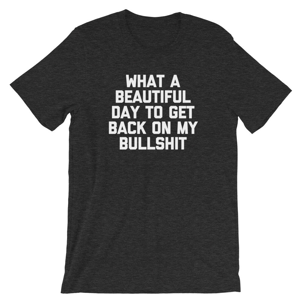 What A Beautiful Day To Get Back On My Bullshit T-Shirt (Unisex) Hoodie, Sweatshirt | CiraTrend.com (Image 1)