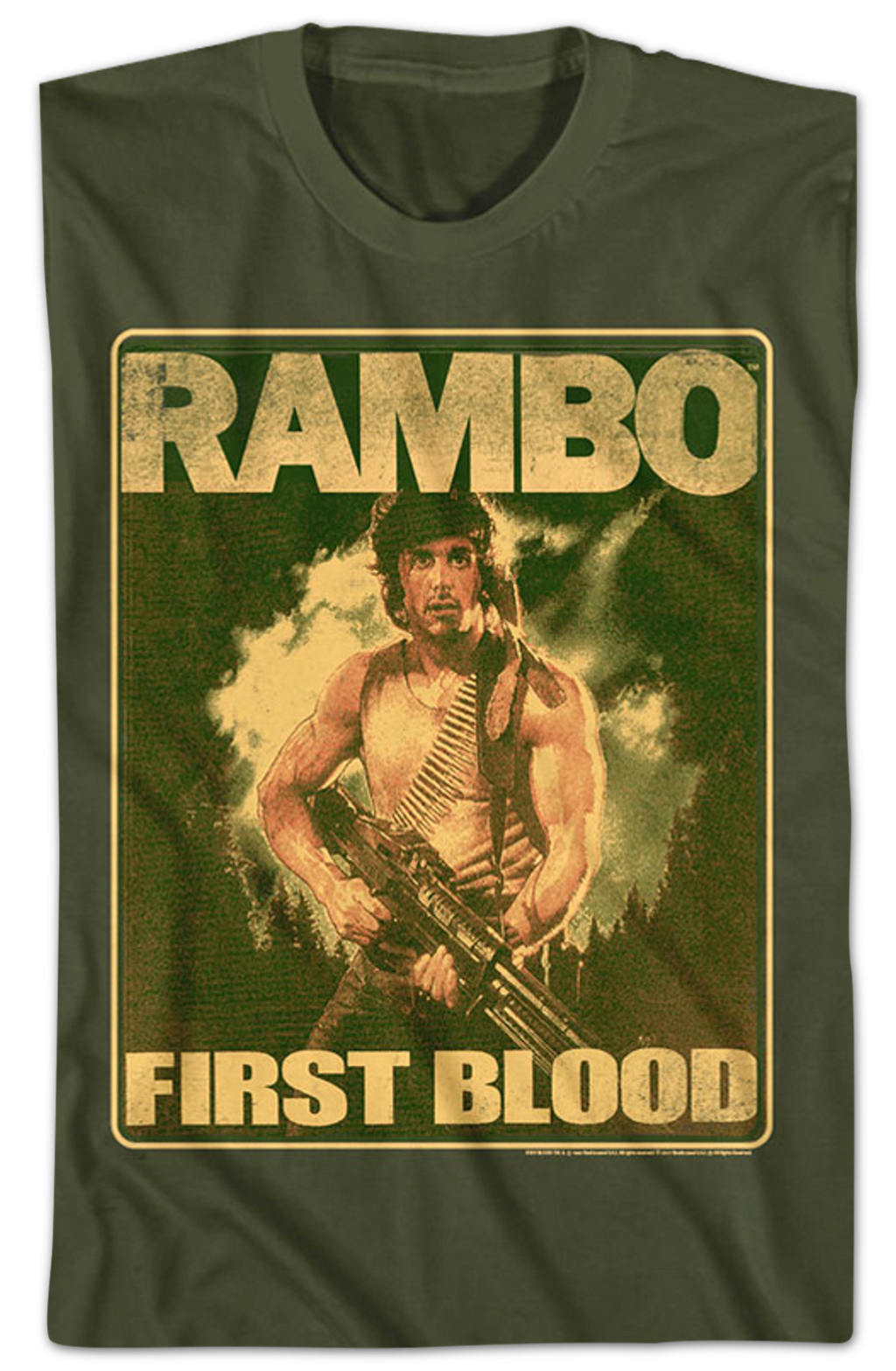 Movie Poster First Blood Rambo T-Shirt Hoodie, Sweatshirt | CiraTrend.com (Image 2)