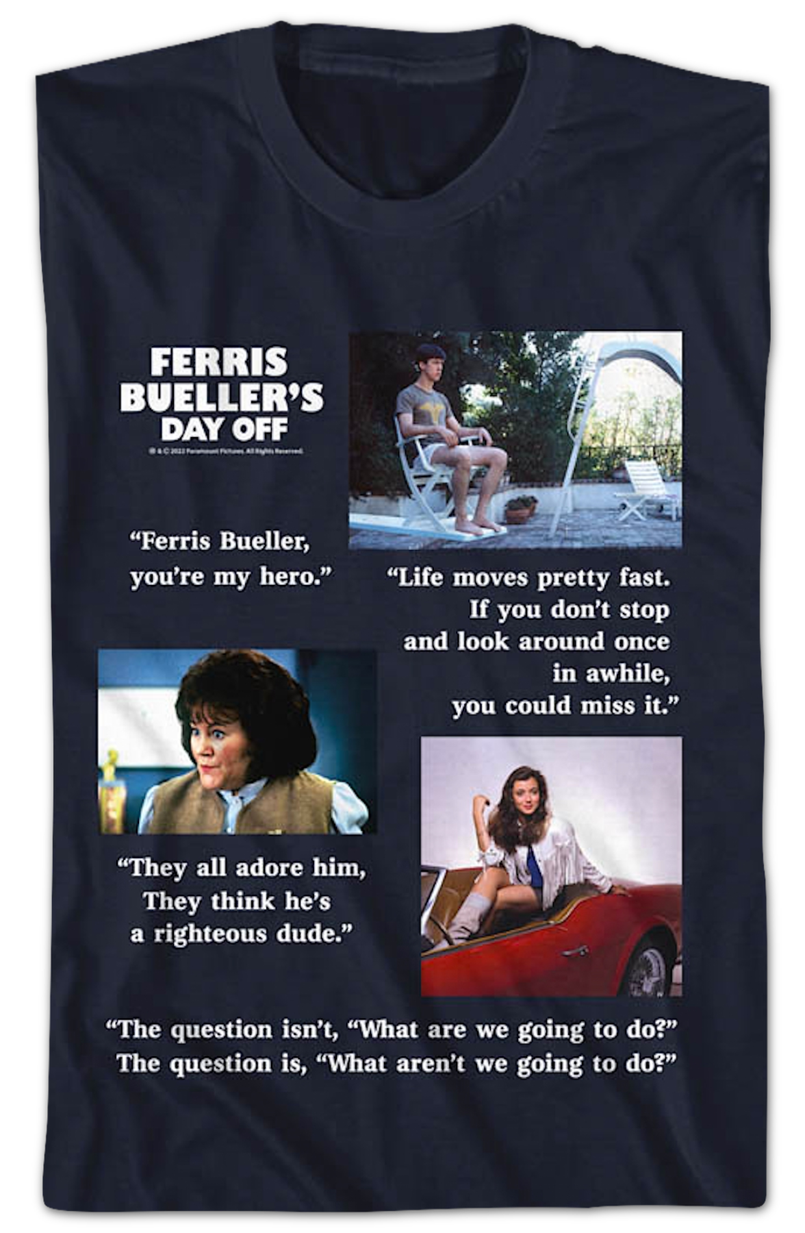 Movie Quotes Ferries Bueller's Day Off T-Shirt Hoodie, Sweatshirt | CiraTrend.com (Image 2)
