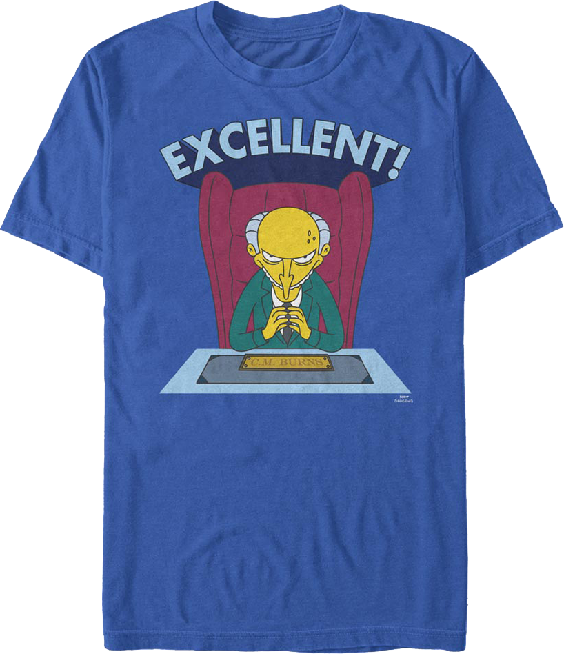 Mr. Burns Excellent Simpsons T-Shirt Hoodie, Sweatshirt | CiraTrend.com (Image 1)