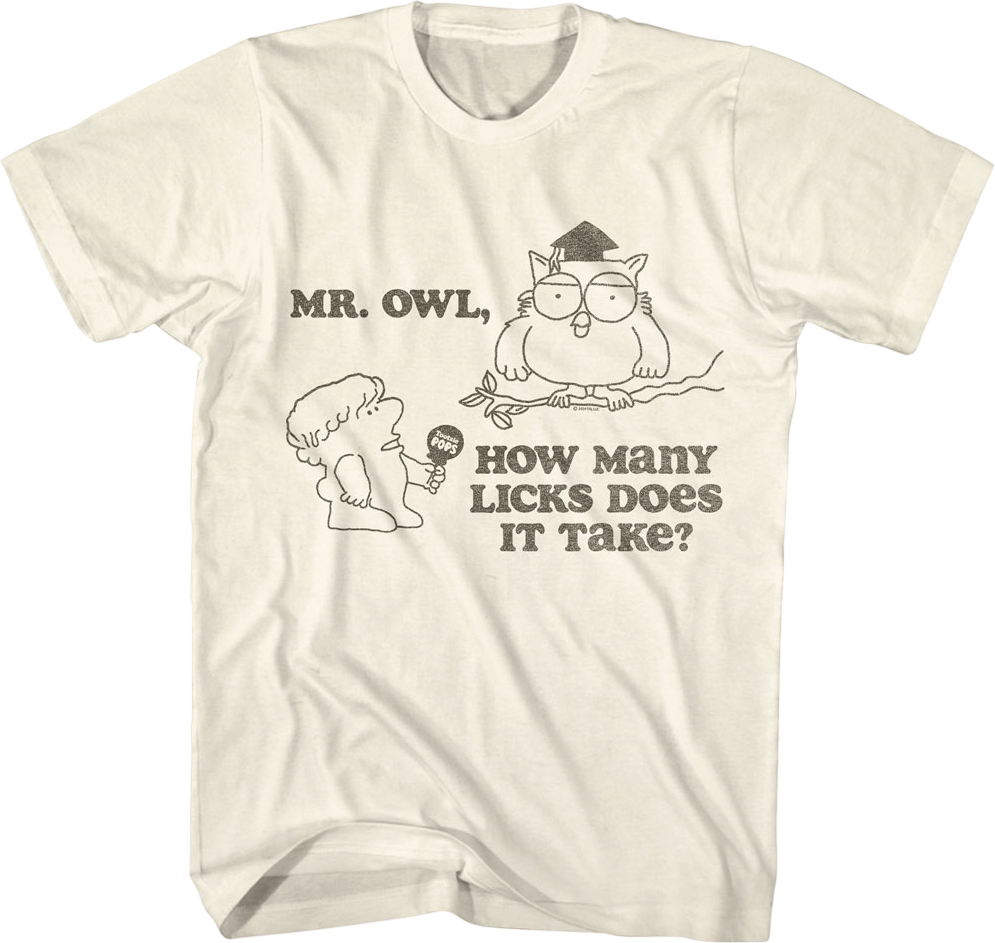 Mr. Owl, How Many Licks Does It Take? Tootsie Pop T-Shirt Hoodie, Sweatshirt | CiraTrend.com (Image 1)
