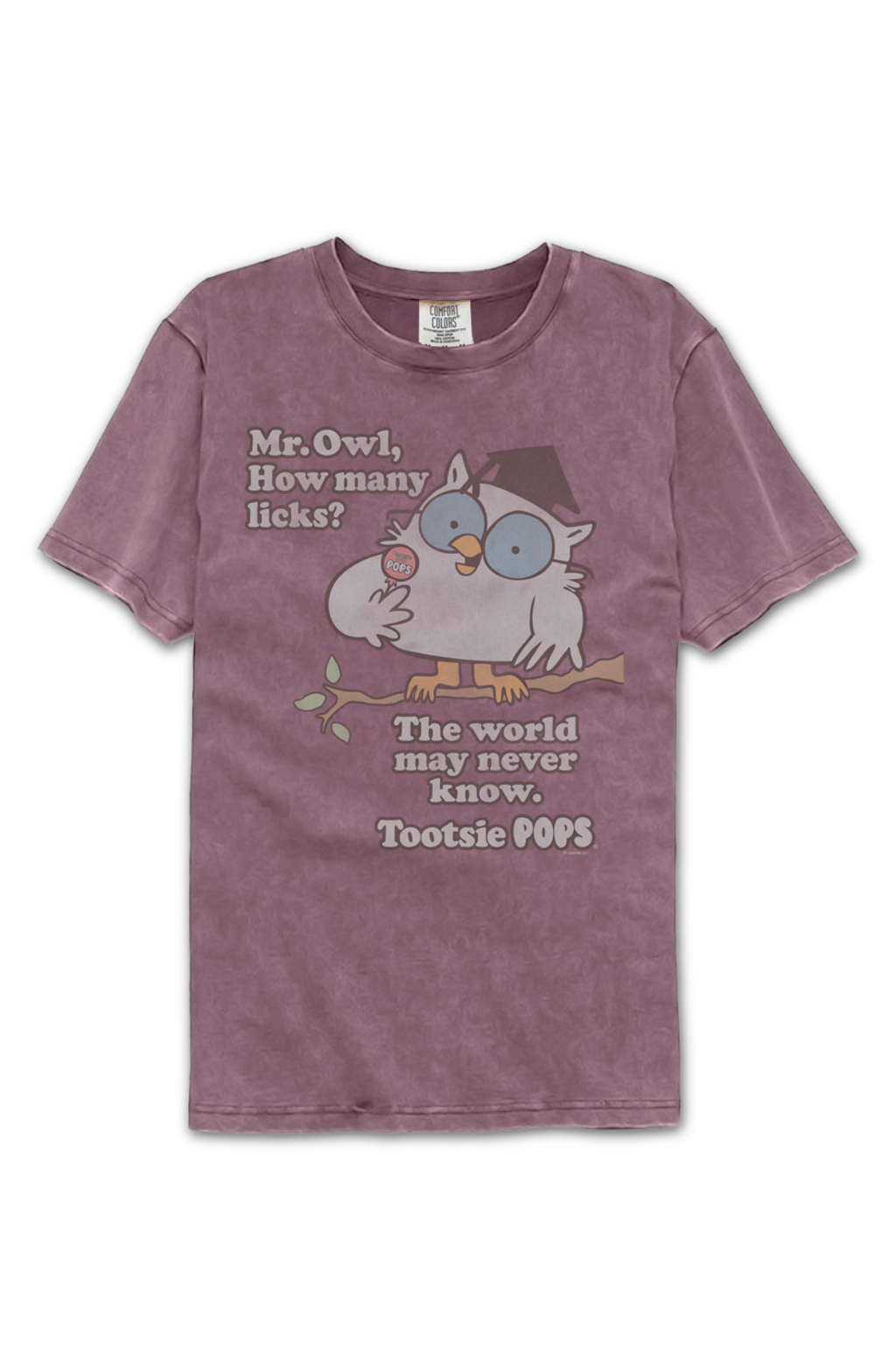 Mr. Owl How Many Licks Tootsie Pop Comfort Colors Brand T-Shirt Hoodie, Sweatshirt | CiraTrend.com (Image 2)