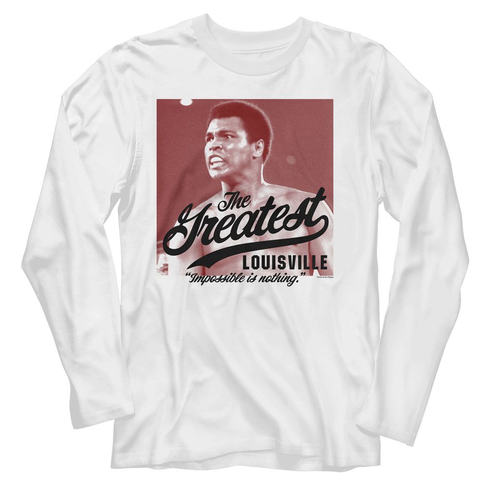 Muhammad Ali - Impossible Is Nothing Long Sleeve Boyfriend Tee Hoodie, Sweatshirt | CiraTrend.com