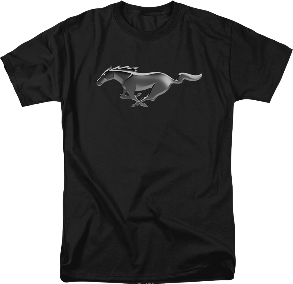 Mustang Chrome Logo Ford T-Shirt Hoodie, Sweatshirt | CiraTrend.com (Image 1)