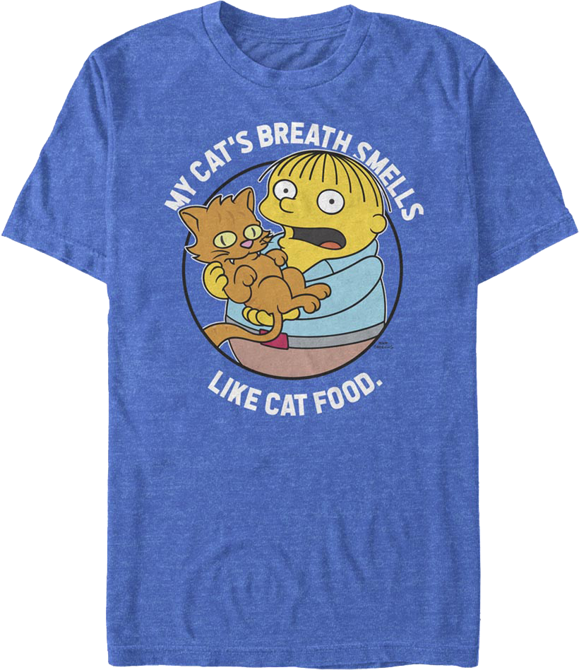 My Cat's Breath Smells Like Cat Food Simpsons T-Shirt Hoodie, Sweatshirt | CiraTrend.com (Image 1)