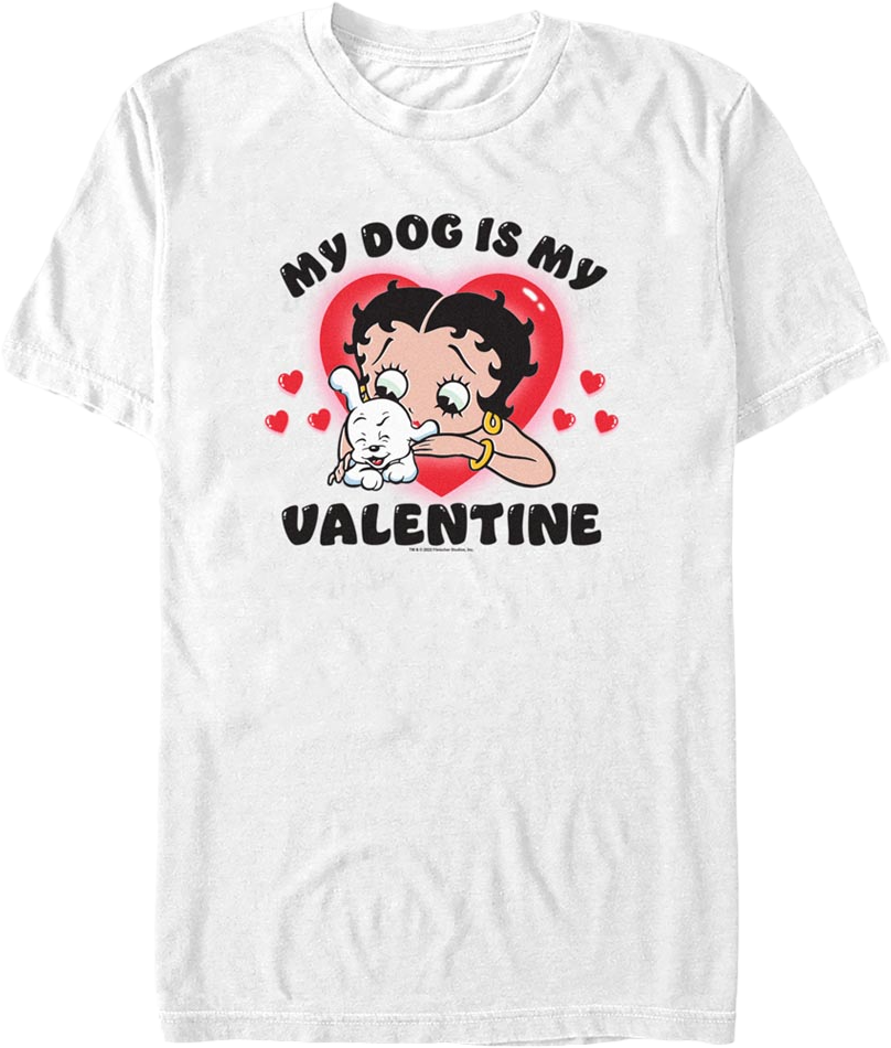 My Dog Is My Valentine Betty Boop T-Shirt Hoodie, Sweatshirt | CiraTrend.com (Image 1)