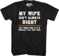 My Wife Isn't Always Right T-Shirt Hoodie, Sweatshirt | CiraTrend.com (Image 1)