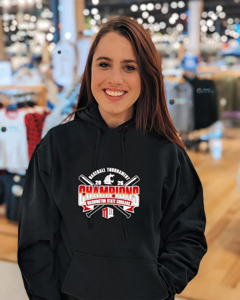 Washington State Cougars 2026 baseball tournament champions logo shirt