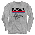 NASA - Worm Logo And Shuttle Long Sleeve Boyfriend Tee Hoodie, Sweatshirt | CiraTrend.com