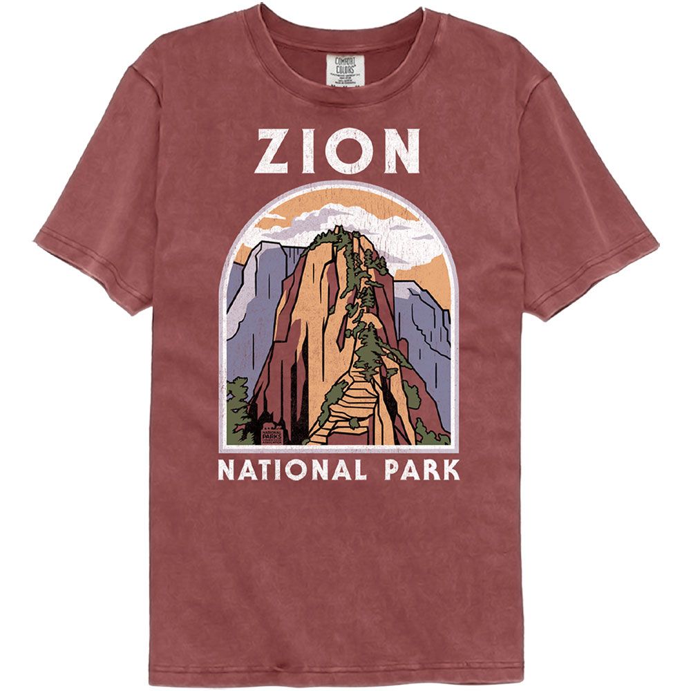 National Parks - Zion Angels Landing Comfort Color T-Shirt Hoodie, Sweatshirt | CiraTrend.com