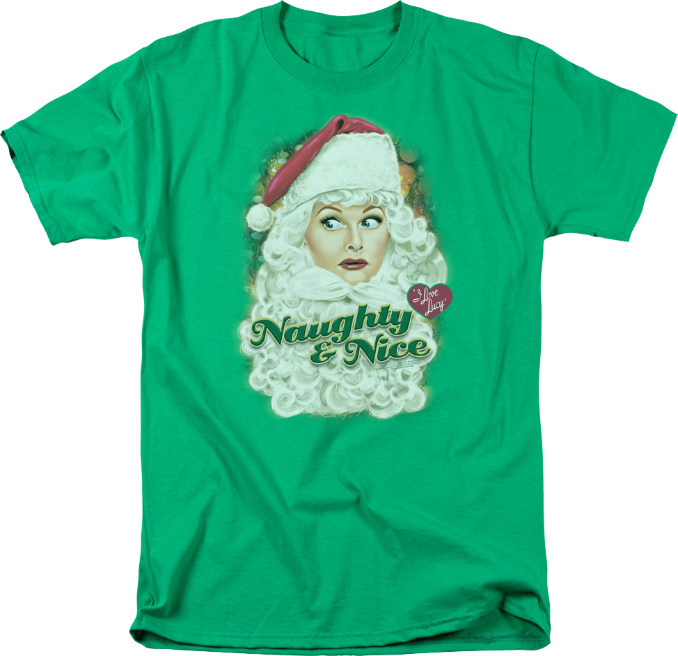 Naughty & Nice I Love Lucy T-Shirt Hoodie, Sweatshirt | CiraTrend.com (Image 1)