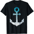 nautical ship boat captain sailing white teal anchor graphic T-Shirt Made in USA Hoodie, Sweatshirt | CiraTrend.com