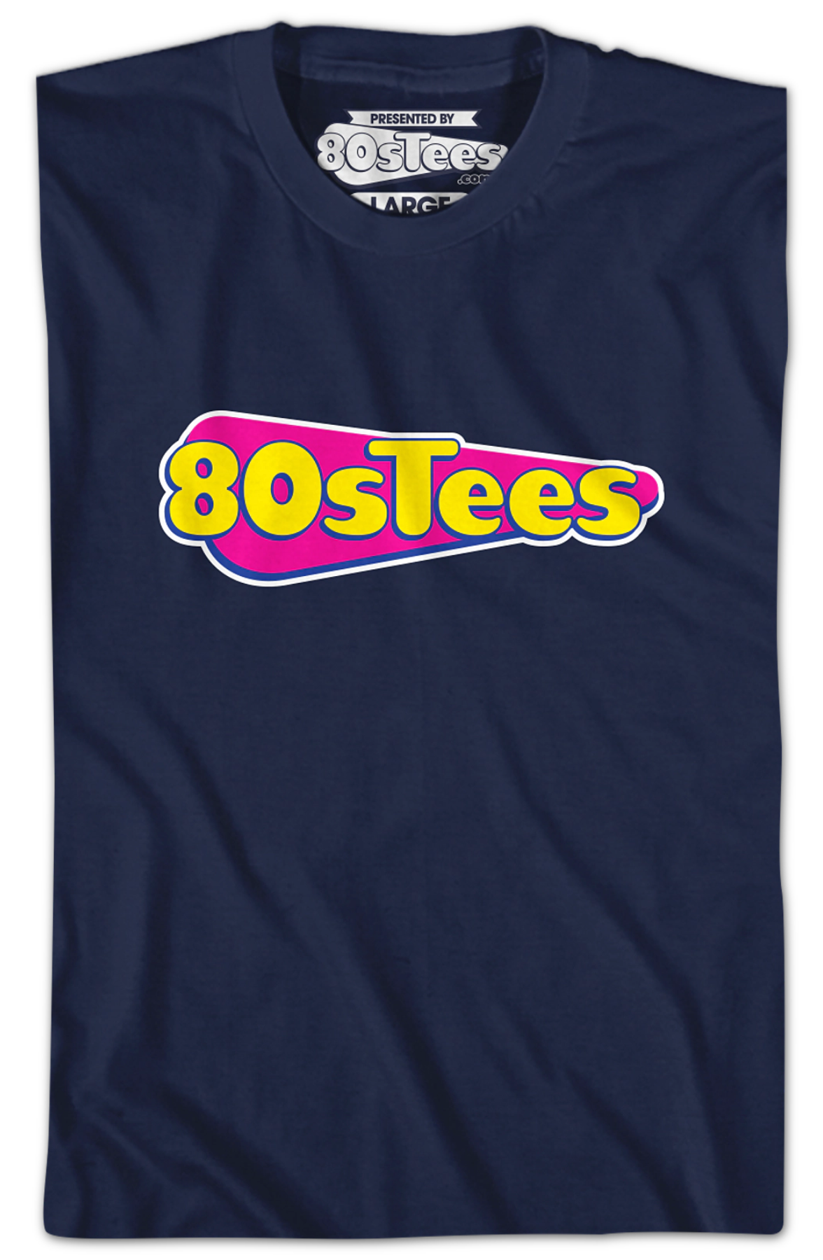 Navy 80sTees.com Logo T-Shirt Hoodie, Sweatshirt | CiraTrend.com (Image 2)