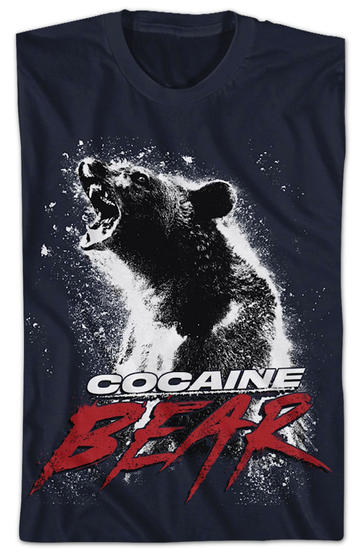 Navy Blue Movie Poster Cocaine Bear T-Shirt Hoodie, Sweatshirt | CiraTrend.com (Image 2)