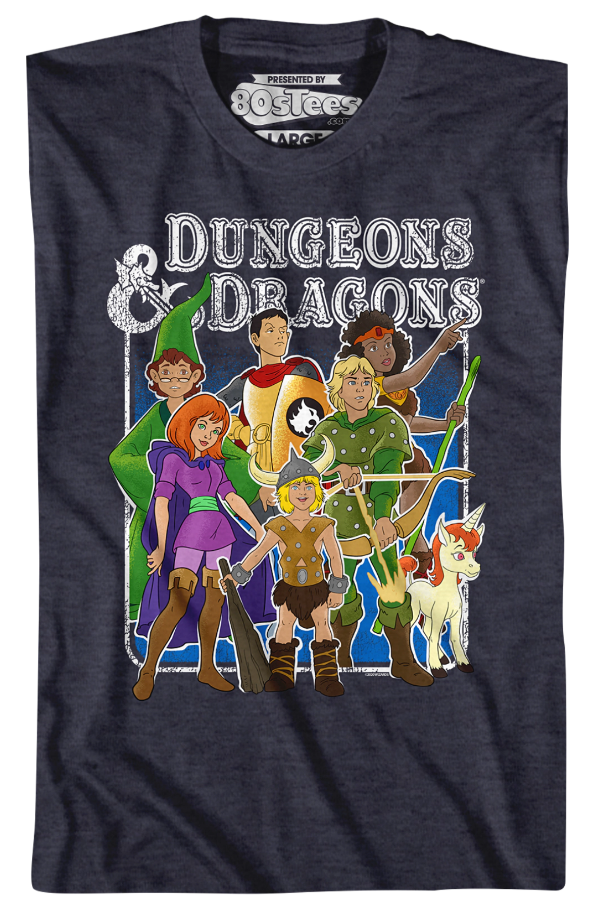 Navy Heather Animated Friends Dungeons & Dragons T-Shirt Hoodie, Sweatshirt | CiraTrend.com (Image 2)
