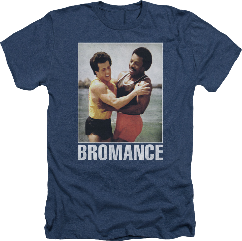 Navy Heather Bromance Rocky T-Shirt Hoodie, Sweatshirt | CiraTrend.com (Image 1)