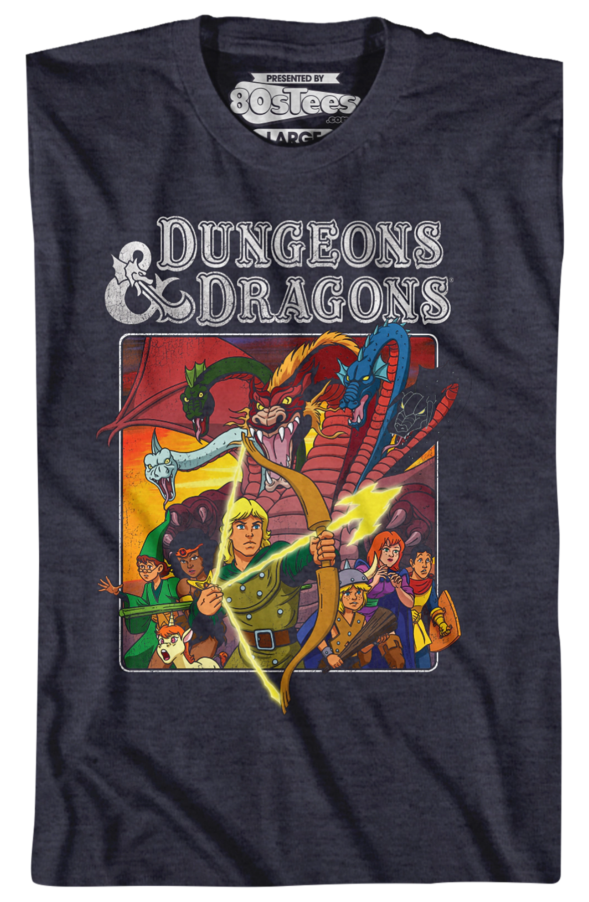 Navy Heather Cartoon Characters Dungeons & Dragons T-Shirt Hoodie, Sweatshirt | CiraTrend.com (Image 2)