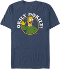 Navy Heather Ned Flanders Okily Dokily Simpsons T-Shirt Hoodie, Sweatshirt | CiraTrend.com (Image 1)