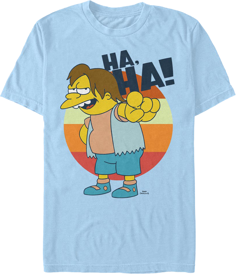 Nelson Laughing Simpsons T-Shirt Hoodie, Sweatshirt | CiraTrend.com (Image 1)