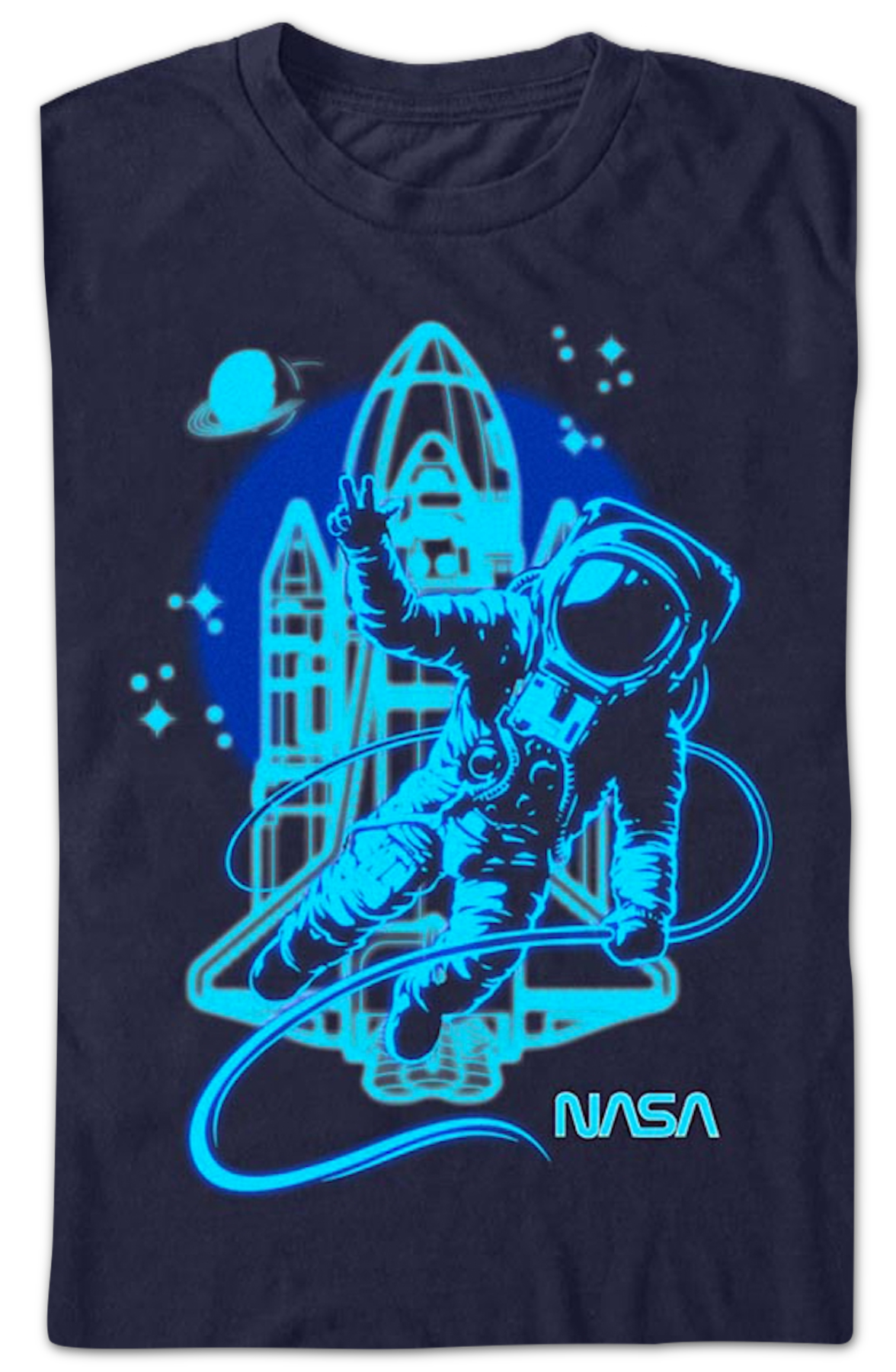 Neon Astronaut NASA T-Shirt Hoodie, Sweatshirt | CiraTrend.com (Image 2)