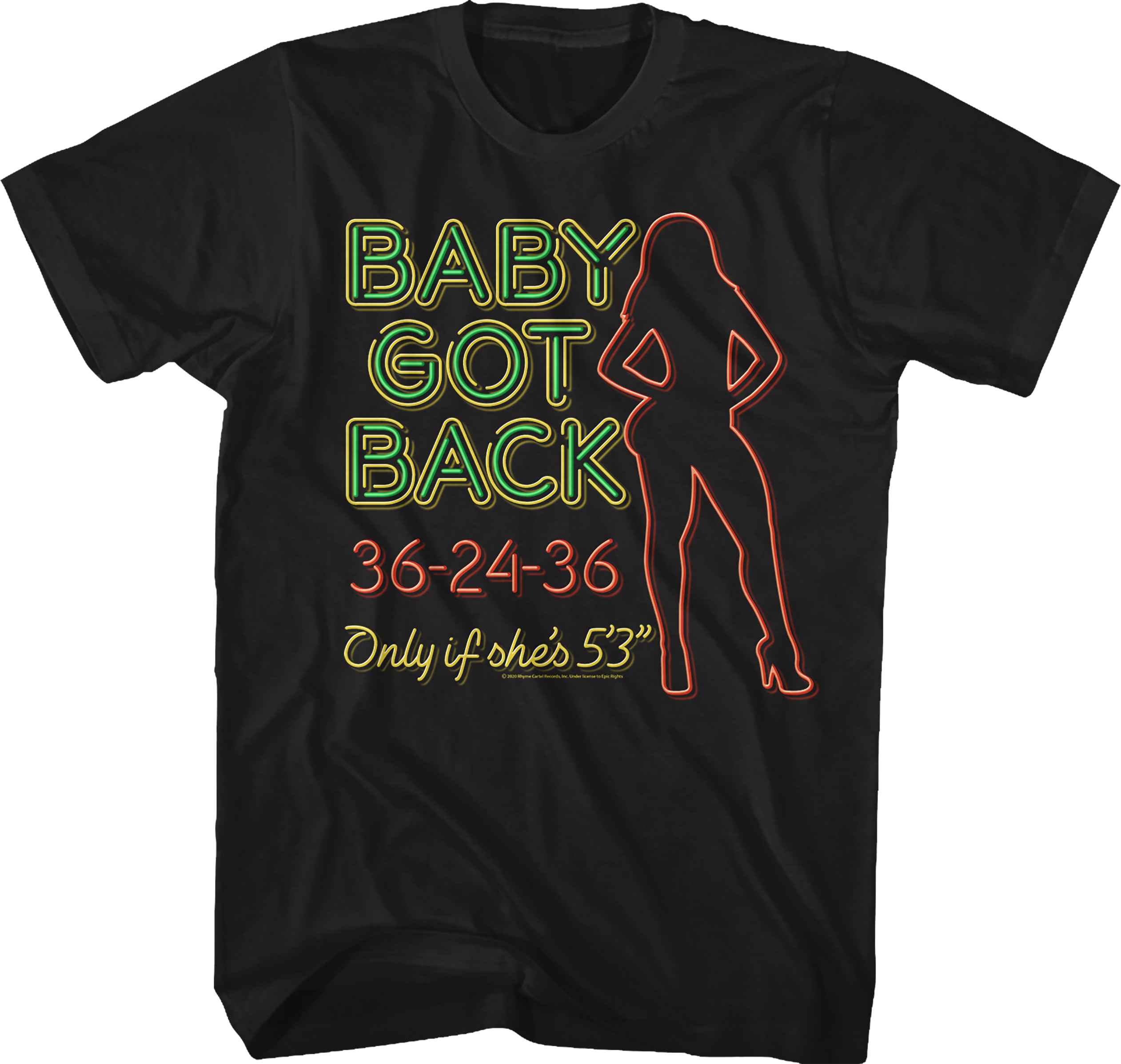 Neon Baby Got Back Sir Mix-a-Lot Shirt Hoodie, Sweatshirt | CiraTrend.com (Image 1)