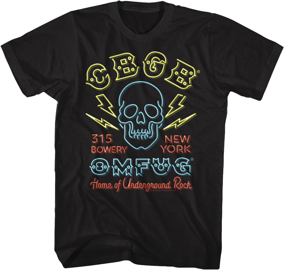 AC Neon CBGB T-Shirt Hoodie, Sweatshirt | CiraTrend.com (Image 1)