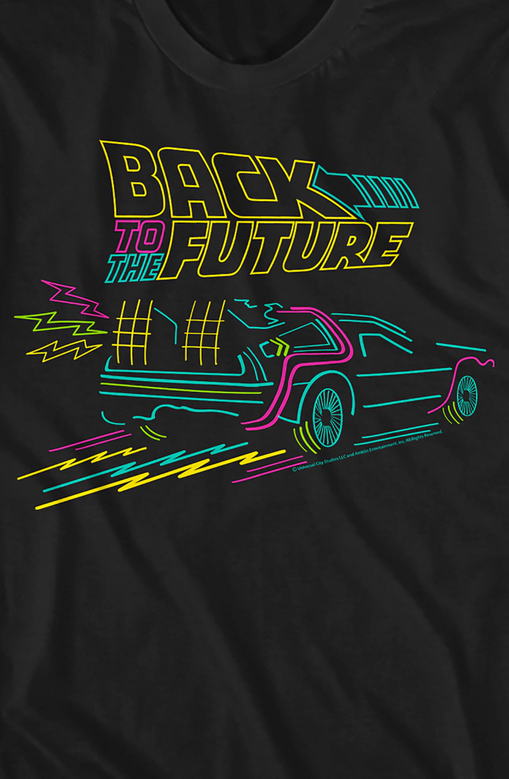Neon DeLorean Back To The Future T-Shirt Hoodie, Sweatshirt | CiraTrend.com (Image 2)