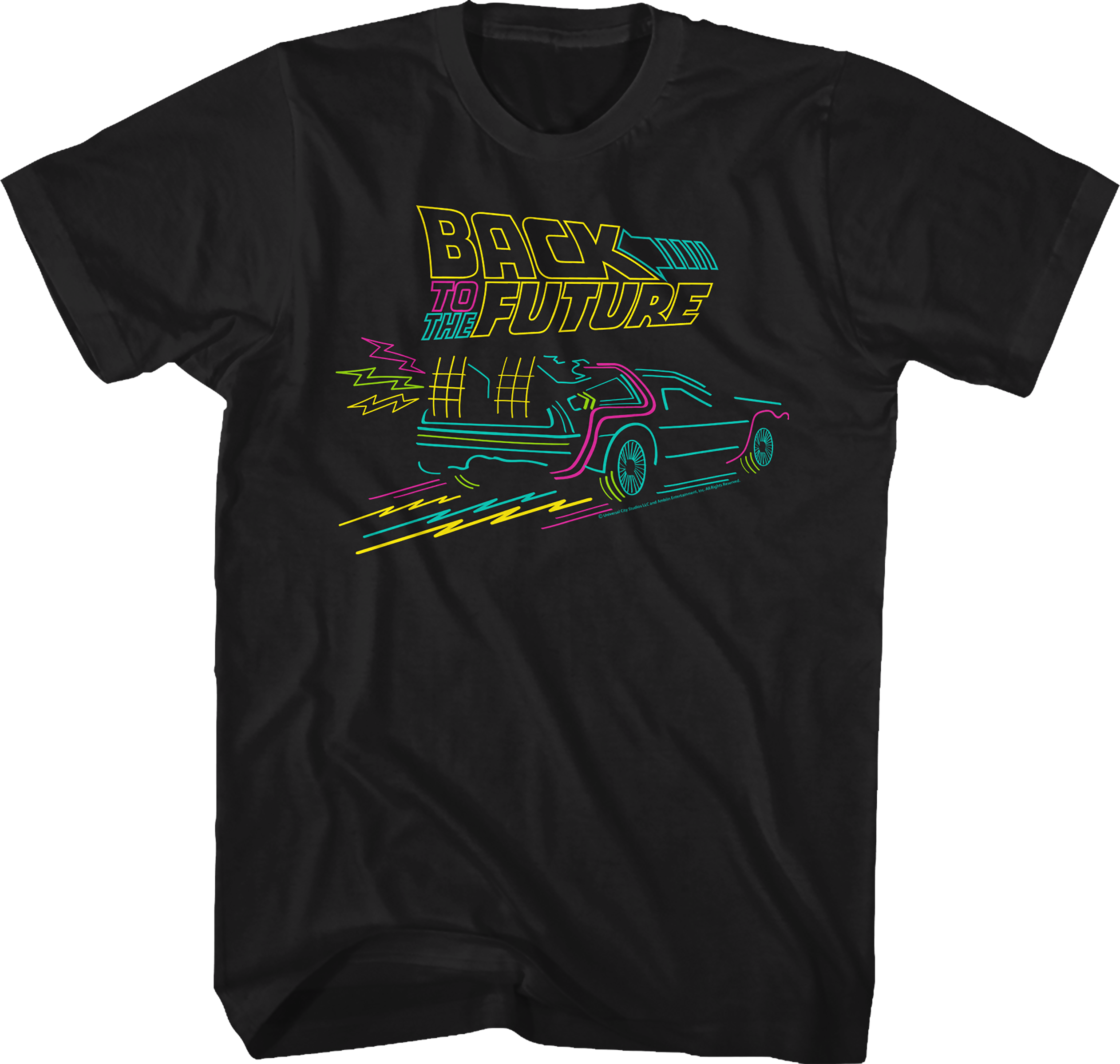 Neon DeLorean Back To The Future T-Shirt Hoodie, Sweatshirt | CiraTrend.com (Image 1)