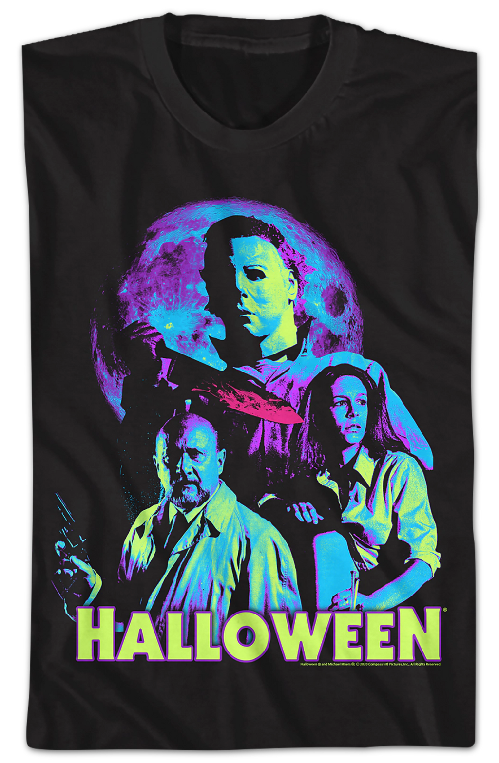 Neon Full Moon Halloween T-Shirt Hoodie, Sweatshirt | CiraTrend.com (Image 2)