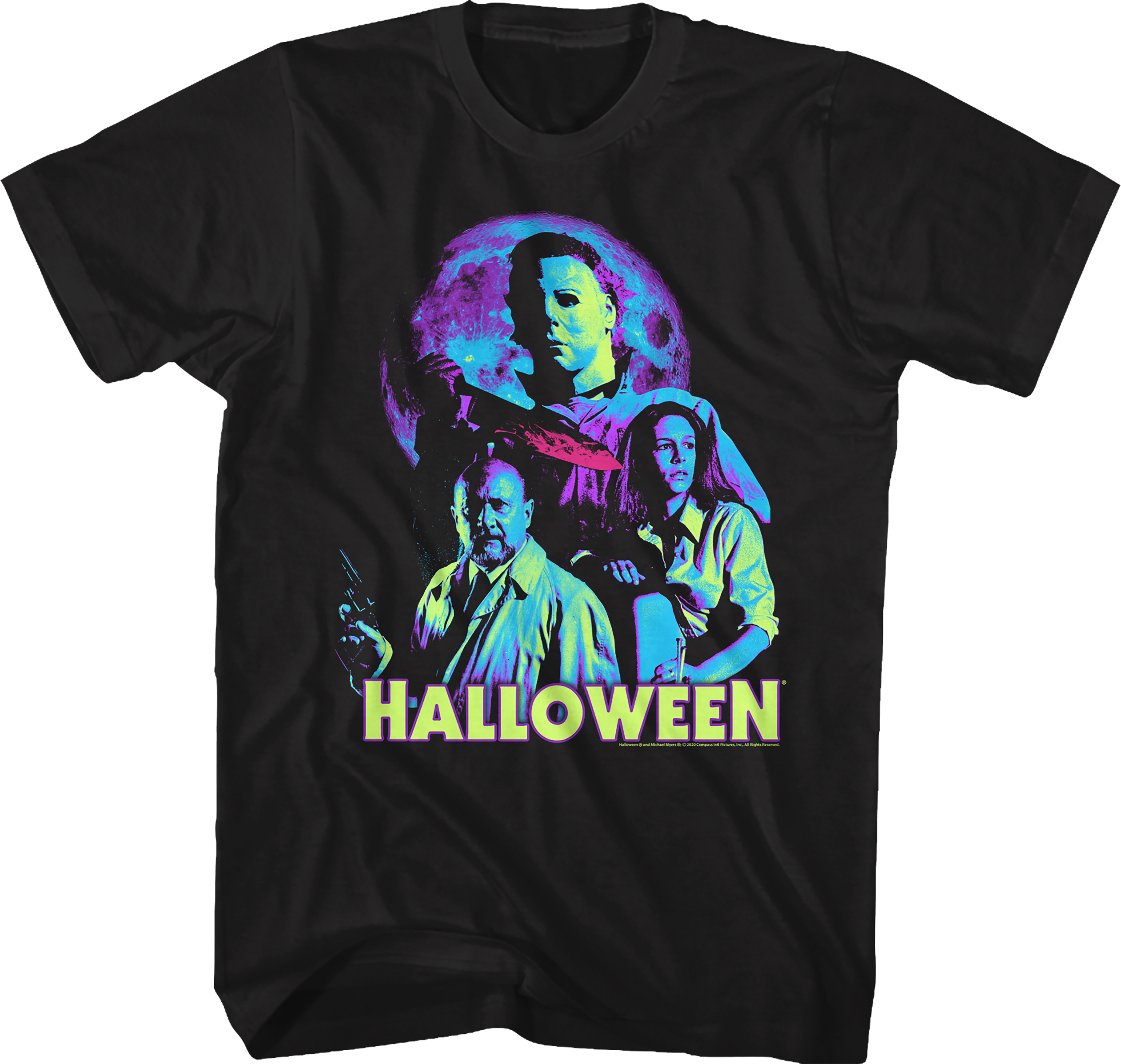 Neon Full Moon Halloween T-Shirt Hoodie, Sweatshirt | CiraTrend.com (Image 1)