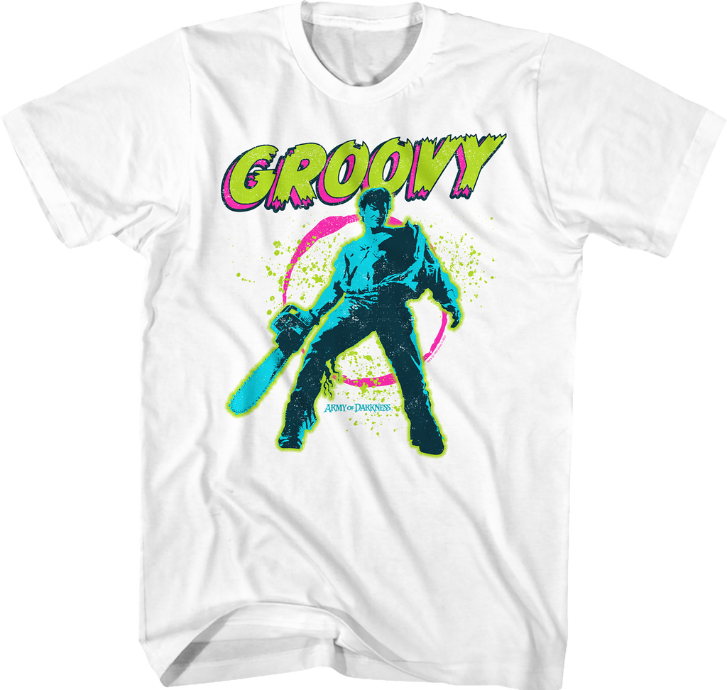 Neon Groovy Army of Darkness T-Shirt Hoodie, Sweatshirt | CiraTrend.com (Image 1)