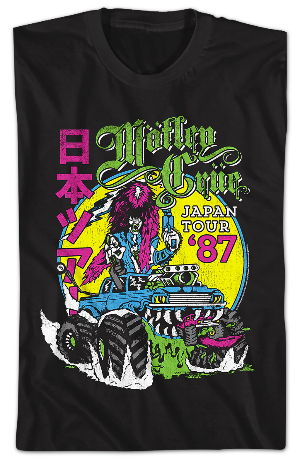 Neon Japan Tour '87 Motley Crue T-Shirt Hoodie, Sweatshirt | CiraTrend.com (Image 2)