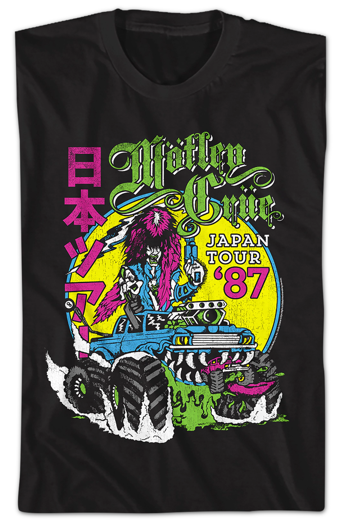 Neon Japan Tour '87 Motley Crue T-Shirt Hoodie, Sweatshirt | CiraTrend.com (Image 2)