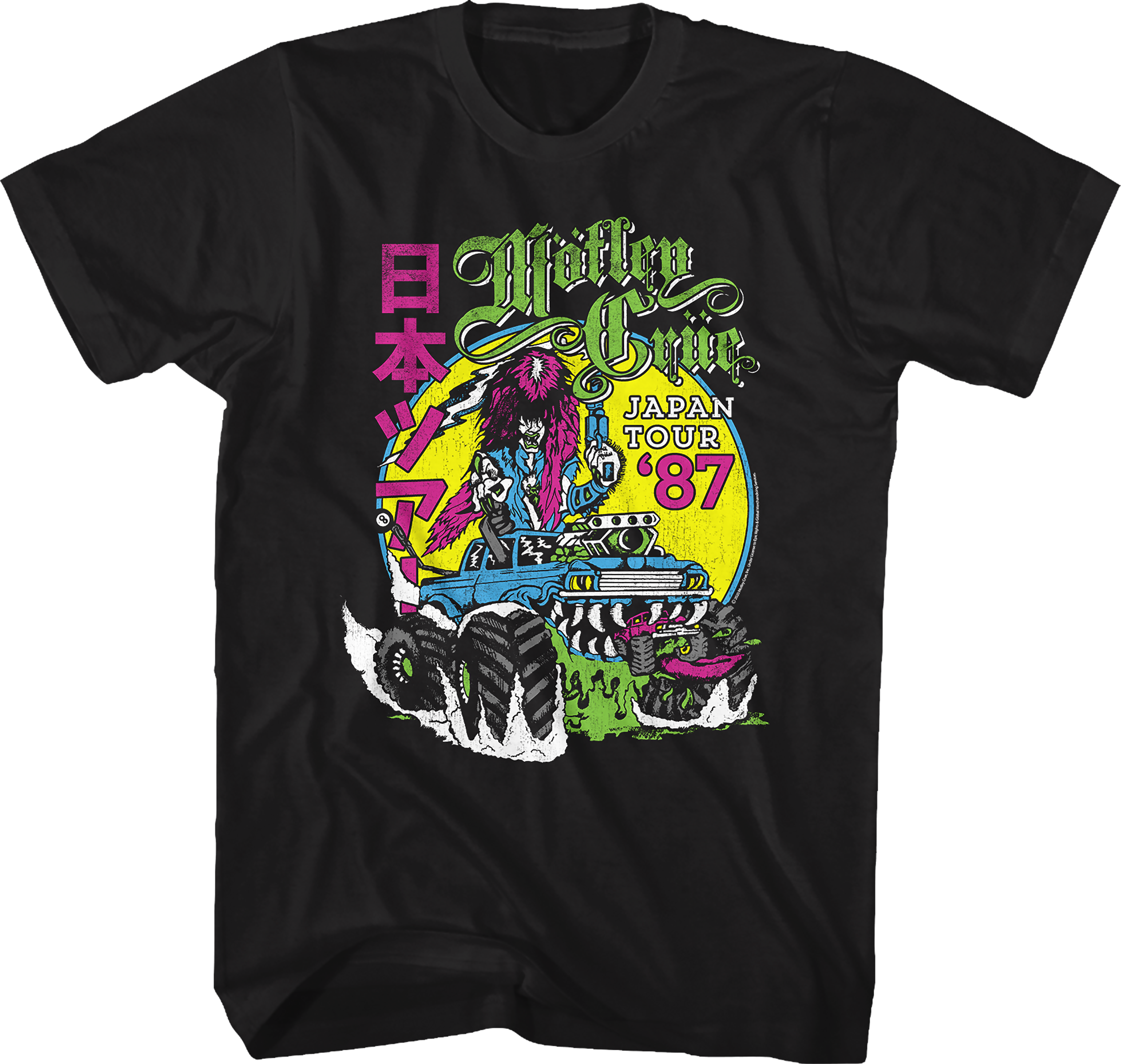 Neon Japan Tour '87 Motley Crue T-Shirt Hoodie, Sweatshirt | CiraTrend.com (Image 1)