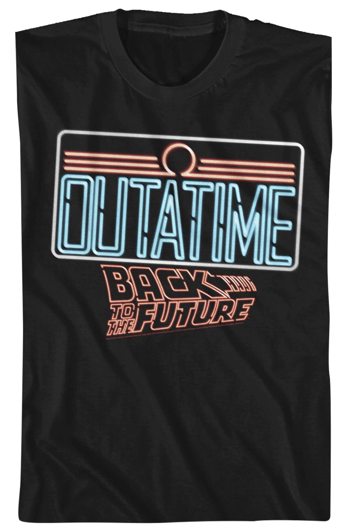 Neon License Plate Back To The Future T-Shirt Hoodie, Sweatshirt | CiraTrend.com (Image 2)