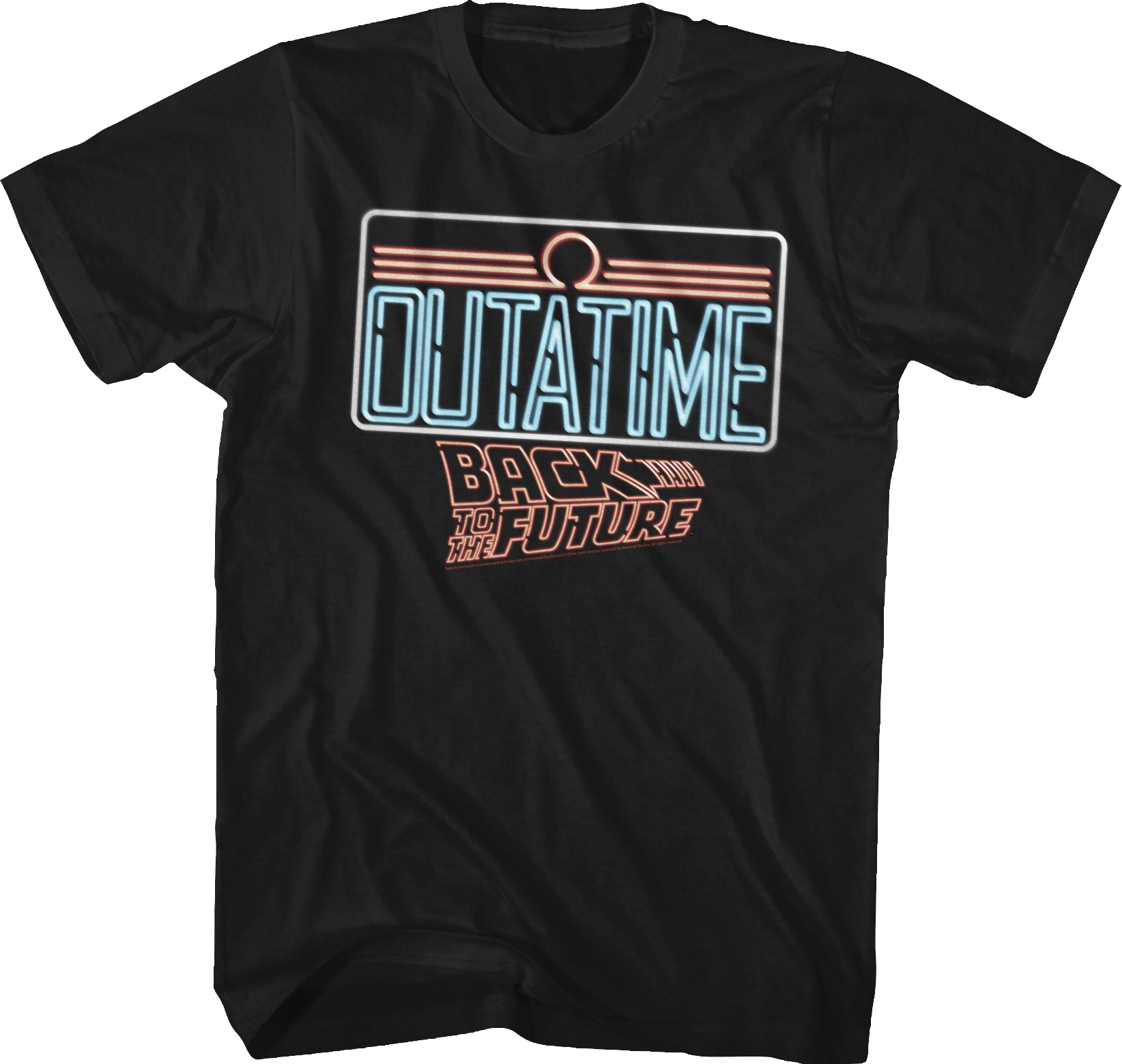 Neon License Plate Back To The Future T-Shirt Hoodie, Sweatshirt | CiraTrend.com (Image 1)