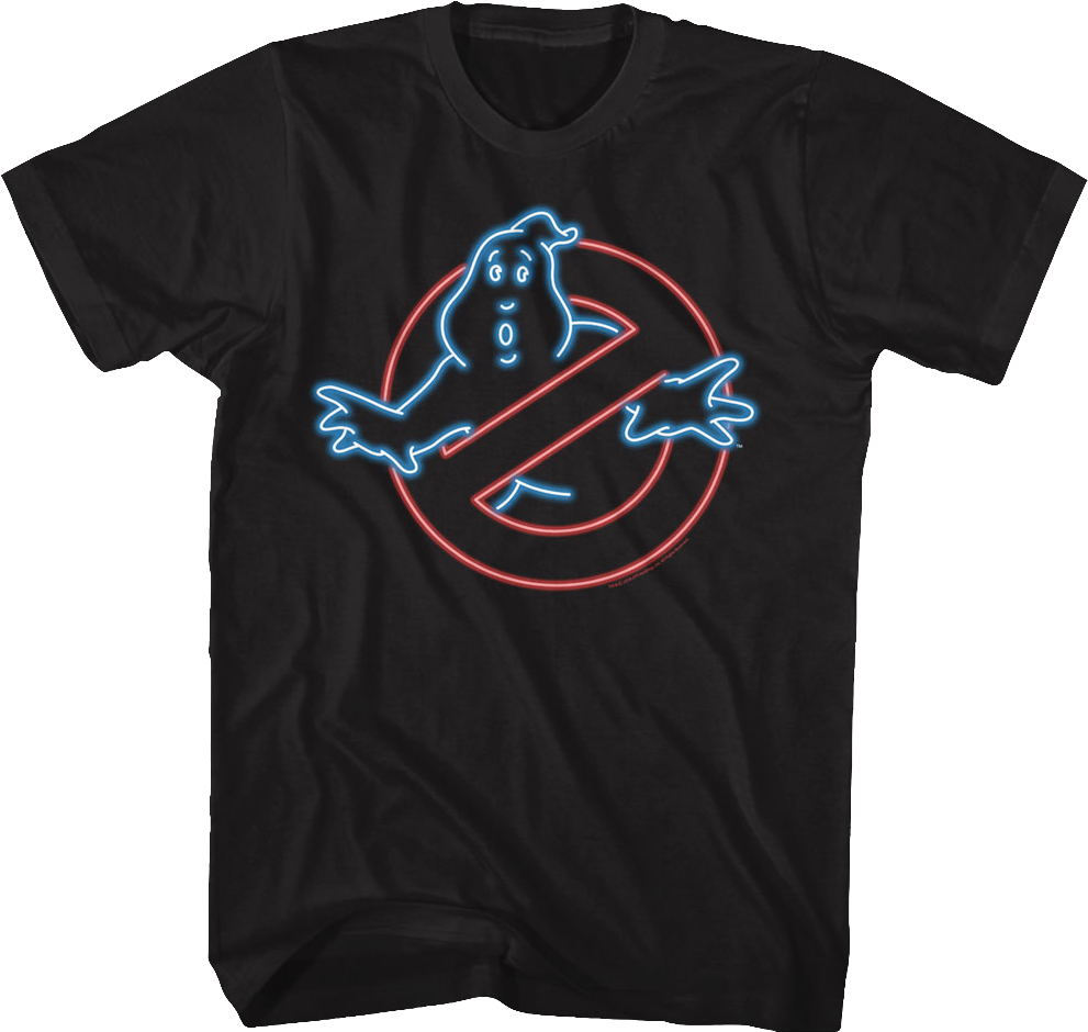 Neon Logo Real Ghostbusters T-Shirt Hoodie, Sweatshirt | CiraTrend.com (Image 1)