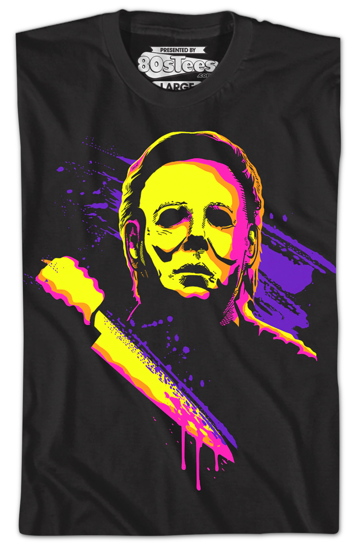 Neon Michael Myers Halloween T-Shirt Hoodie, Sweatshirt | CiraTrend.com (Image 2)